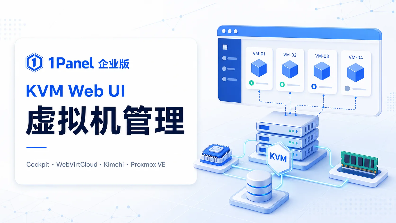 KVM Web UI 有了新选择：1Panel 企业版支持虚拟机管理