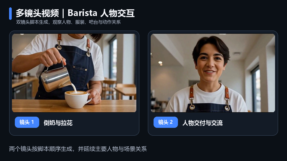 多镜头视频生成效果